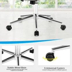 Costway Mid Back Armless Office Chair Adjustable Swivel Fabric Task Desk Chair -WorkHaven Sales Shop GUEST c3faad00 ec3a 4b62 8b26 35de1d20bbd1