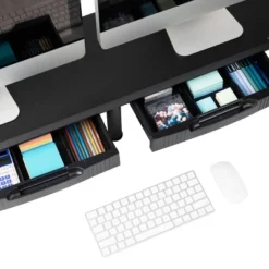 Mind Reader Large Dual Monitor Stand With Storage Riser Black -WorkHaven Sales Shop GUEST c49d46bf 5161 4e29 8797 2cea5fffde65