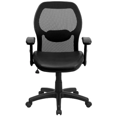 Emma And Oliver Mid-Back Super Mesh Executive Swivel Office Chair With Adjustable Arms 3 Emma And Oliver Mid-Back Super Mesh Executive Swivel Office Chair With Adjustable Arms - Image 3