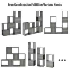 Costway Bookshelf Free Combination Bookcase Storage Organizer Display Shelf Gray 11 Costway Bookshelf Free Combination Bookcase Storage Organizer Display Shelf Gray -WorkHaven Sales Shop GUEST c5994ffa 3d9e 4554 bd96 60a45d9e25a1