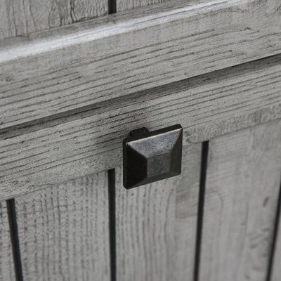 HOMCOM Retro Style 2-Drawer Lateral File Cabinet Chest With Hanging Bars, Wooden Documents Storage For Letter/Legal Size, Gray 4 HOMCOM Retro Style 2-Drawer Lateral File Cabinet Chest With Hanging Bars, Wooden Documents Storage For Letter/Legal Size, Gray - Image 4