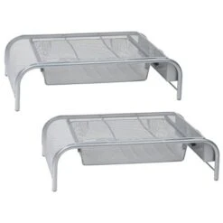 Mind Reader 2pk Metal Mesh Monitor Stand And Desk Organizer With Drawer Silver -WorkHaven Sales Shop GUEST c6a3ee01 c14b 4a31 a6ad 0498591ba376