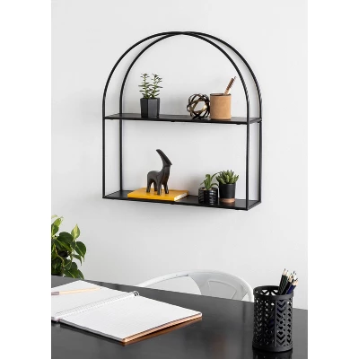 24" X 26" Monroe Metal Arch Shelf Black - Kate & Laurel All Things Decor 4 24" X 26" Monroe Metal Arch Shelf Black - Kate & Laurel All Things Decor - Image 4