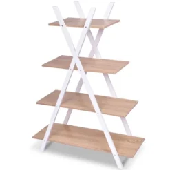 Costway 4-Tier Bookshelf Storage Display Shelves Bookcase Ladder X-Shape 11 Costway 4-Tier Bookshelf Storage Display Shelves Bookcase Ladder X-Shape -WorkHaven Sales Shop GUEST c7608730 f94e 4fb0 b5d4 18e232660113