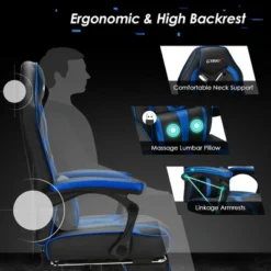 Costway Massage Gaming Chair Racing Recliner Computer Desk Chair W/Footrest -WorkHaven Sales Shop GUEST c808f30a 3715 426e 9c1e 06f07733719f