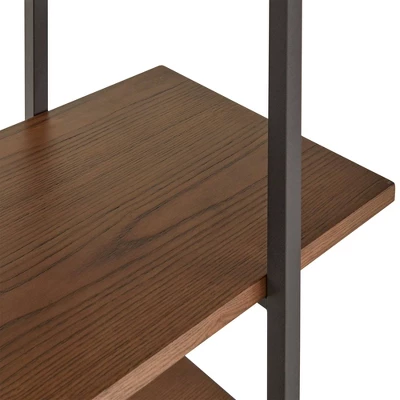 Nathyn 5 Shelf X Back Metal Post Bookshelf - Inspire Q 4 Nathyn 5 Shelf X Back Metal Post Bookshelf - Inspire Q - Image 4