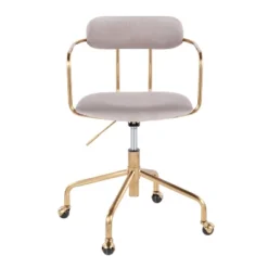 Demi Velvet/Metal Task Chair Gold/Silver - LumiSource -WorkHaven Sales Shop GUEST c8c839ae 1b2d 40ae 85f6 0bbaa489614a