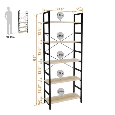 Bestier 5 Tier Adjustable Multifunctional Storage Display Bookcase 26 Inch 1 Bestier 5 Tier Adjustable Multifunctional Storage Display Bookcase 26 Inch