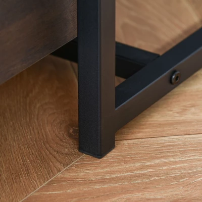 Vinsetto Office File Cabinet W/ 2 Large Drawers And Adjustable Metal Hanging Bars For A4 Letter And Legal Sized Files, Storage Organizer, Brown/Black 5 Vinsetto Office File Cabinet W/ 2 Large Drawers And Adjustable Metal Hanging Bars For A4 Letter And Legal Sized Files, Storage Organizer, Brown/Black - Image 5