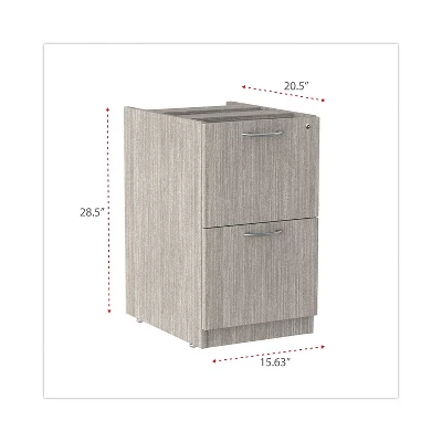 Alera Alera Valencia Series Full Pedestal File Left Or Right 2 Legal/Letter-Size File Drawers Gray 2 Alera Alera Valencia Series Full Pedestal File Left Or Right 2 Legal/Letter-Size File Drawers Gray - Image 2