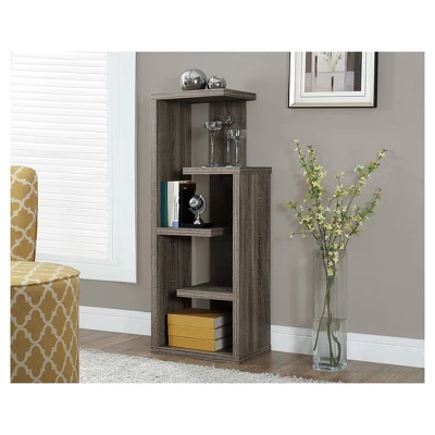 48" Bookcase With Accent Display Dark Taupe - EveryRoom 1 48" Bookcase With Accent Display Dark Taupe - EveryRoom