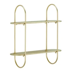 20" 2 Tier Warm Metal Hanging Bracket Wall Mounted Shelf Gold - Danya B. 18 20" 2 Tier Warm Metal Hanging Bracket Wall Mounted Shelf Gold - Danya B. -WorkHaven Sales Shop GUEST cb117fb0 0a88 446e b5f9 e0329caf2e0f