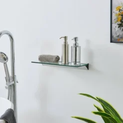 Floating Glass Shelf On Aluminum Bar Clear - Danya B. 9 Floating Glass Shelf On Aluminum Bar Clear - Danya B. -WorkHaven Sales Shop GUEST cc290c01 9ae2 4a1e b8fa 65019ffad92a
