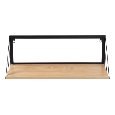 Honey-Can-Do Large Laundry Wall Shelf With Wood Light Oak 4 Honey-Can-Do Large Laundry Wall Shelf With Wood Light Oak - Image 4