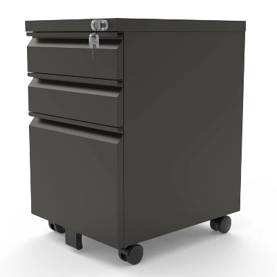 Berbrook Modern 3 Drawers Mobile File Cabinet - MiBasics 6 Berbrook Modern 3 Drawers Mobile File Cabinet - MiBasics - Image 6