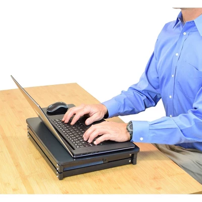 Laptop Stand & Standing Desk Black - Uncaged Ergonomics 1 Laptop Stand & Standing Desk Black - Uncaged Ergonomics