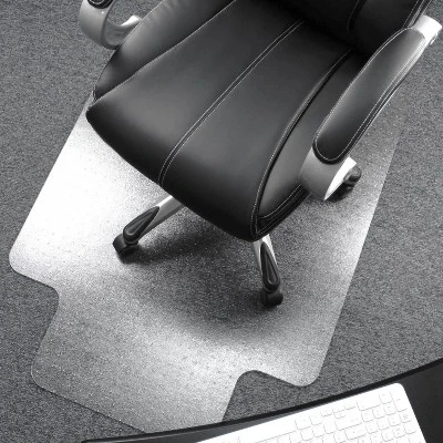 Polycarbonate Chair Mat For Carpets Lipped Clear - Floortex 1 Polycarbonate Chair Mat For Carpets Lipped Clear - Floortex