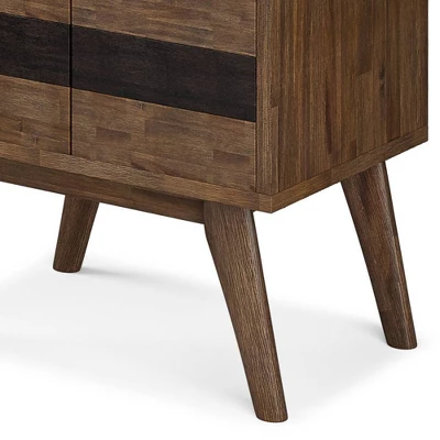 70" Wright Bookcase With Storage Rustic Natural Aged Brown-WyndenHall 5 70" Wright Bookcase With Storage Rustic Natural Aged Brown-WyndenHall - Image 5