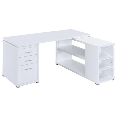 Yvette 3 Drawer L-Shape Desk - Coaster 15 Yvette 3 Drawer L-Shape Desk - Coaster - Image 15