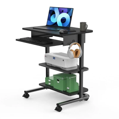 Stand Up Desk Store Adjustable Height Mobile Workstation With Retractable Keyboard Tray (29” Wide) 5 Stand Up Desk Store Adjustable Height Mobile Workstation With Retractable Keyboard Tray (29” Wide) - Image 5
