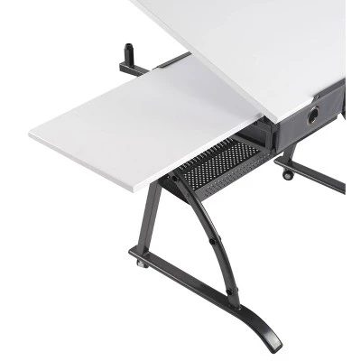Core Drawing Table And Stool Set Charcoal Black/White - Studio Designs 13 Core Drawing Table And Stool Set Charcoal Black/White - Studio Designs - Image 13
