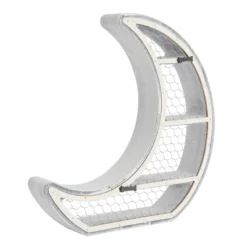 Farmlyn Creek Small Wooden Crescent Moon Wall Shelf For Crystals & Essential Oils, Rustic Home Wall Decor For Nursery, White, 10.7 X 11.2 X 2 In -WorkHaven Sales Shop GUEST ceef4482 9898 4147 a526 75745033213b