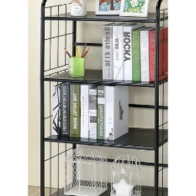 Metal Book Shelf Black - Ore International 2 Metal Book Shelf Black - Ore International - Image 2