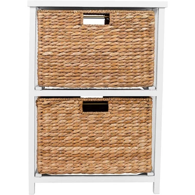 BirdRock Home Seagrass 2-Tier File Cubby Cabinet - Natural 6 BirdRock Home Seagrass 2-Tier File Cubby Cabinet - Natural - Image 6