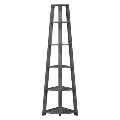 71" Newport 5 Tier Corner Bookshelf - Breighton Home 5 71" Newport 5 Tier Corner Bookshelf - Breighton Home - Image 5