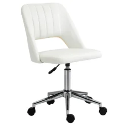Vinsetto Modern Mid Back Office Chair With Velvet Fabric, Swivel Computer Armless Desk Chair With Hollow Back Design For Home Office -WorkHaven Sales Shop GUEST d03bb8cf ac96 47a0 946e 32072ea42c34