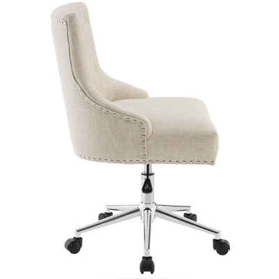 Regent Swivel Upholstered Fabric Office Chair Beige - Modway 2 Regent Swivel Upholstered Fabric Office Chair Beige - Modway - Image 2