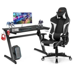 Costway Z-Shaped Racing Style Desk & Massage Gaming Chair Set For Home Office 25 Costway Z-Shaped Racing Style Desk & Massage Gaming Chair Set For Home Office -WorkHaven Sales Shop GUEST d12b7479 a869 4dfa bdbd 2fb7951964f5