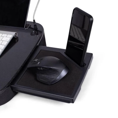 Sofia + Sam Multi Tasking Memory Foam Lap Desk With USB Light And Mouse Pad - Black 7 Sofia + Sam Multi Tasking Memory Foam Lap Desk With USB Light And Mouse Pad - Black - Image 7