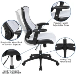 Emma And Oliver High Back Designer Mesh Executive Ergonomic Office Chair W/ Adjustable Arms -WorkHaven Sales Shop GUEST d295ee98 34eb 4d2b 9ac0 c227e1a0cd22 1