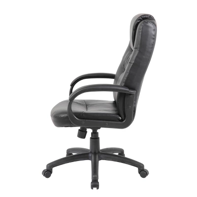Executive High Back Leatherplus Chair Black - Boss Office Products 4 Executive High Back Leatherplus Chair Black - Boss Office Products - Image 4