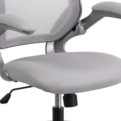 Flash Furniture Mid-Back Mesh Swivel Ergonomic Task Office Chair With Gray Frame And Flip-Up Arms 5 Flash Furniture Mid-Back Mesh Swivel Ergonomic Task Office Chair With Gray Frame And Flip-Up Arms - Image 5