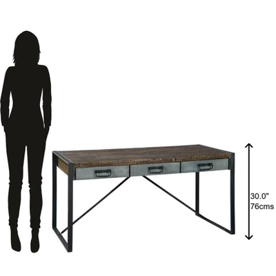 Hekman 28053 Hekman Pittsburgh Industrial Desk 2-8053 Pittsburgh 2 Hekman 28053 Hekman Pittsburgh Industrial Desk 2-8053 Pittsburgh - Image 2