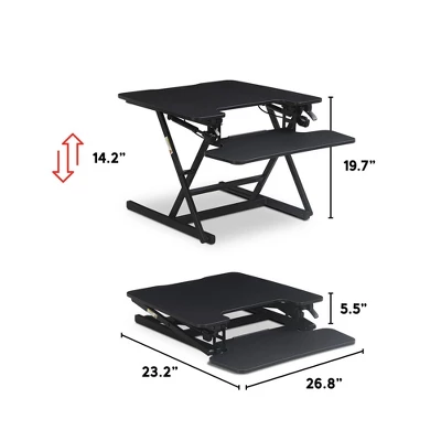 Small Ergo Height Adjustable Standing Desk Converter - True Seating 9 Small Ergo Height Adjustable Standing Desk Converter - True Seating - Image 9