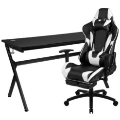 Flash Furniture Gaming Desk And Footrest Reclining Gaming Chair Set - Cup Holder/Headphone Hook/Removable Mouse Pad Top/Wire Management -WorkHaven Sales Shop GUEST d417143d 9ea0 4bbc a683 6a25c31dde1d