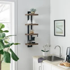 36" X 11" 4 Tier Ladder Bracket Floating Wall Shelf Unit - Danya B. -WorkHaven Sales Shop GUEST d4a757ec 5c43 4396 ac9a 36d85062cf50