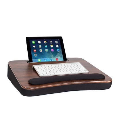 Sofia + Sam All Purpose Memory Foam Lap Desk - Wood Top - Black 1 Sofia + Sam All Purpose Memory Foam Lap Desk - Wood Top - Black