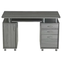 Complete Workstation Computer Desk With Storage Gray - Techni Mobili