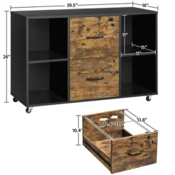 Yaheetech Rolling File Cabinet With 2 Drawers And 4 Open Storage Shelves For Home Office 9 Yaheetech Rolling File Cabinet With 2 Drawers And 4 Open Storage Shelves For Home Office -WorkHaven Sales Shop GUEST d656acdf dc42 436c b3b6 fde40aefa935