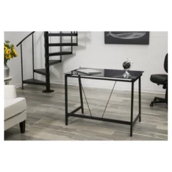 Contemporary Glass Writing Desk, Steel Frame - Onespace -WorkHaven Sales Shop GUEST d6869e44 3ff3 49bd b158 8ff63669d6b9