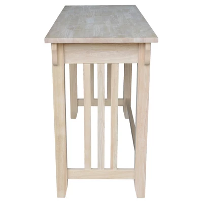 Mission Desk With Drawer - Unfinished - International Concepts 4 Mission Desk With Drawer - Unfinished - International Concepts - Image 4