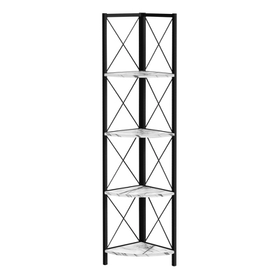 59.25" 4 Tier Mix Material X Design Etagere Bookcase - EveryRoom 17 59.25" 4 Tier Mix Material X Design Etagere Bookcase - EveryRoom - Image 17