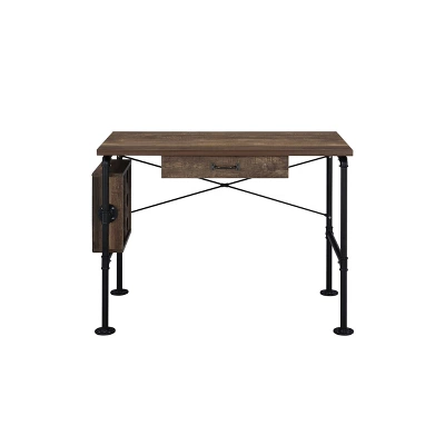 Endang Writing Desk Weathered Oak/Black - Acme Furniture 2 Endang Writing Desk Weathered Oak/Black - Acme Furniture - Image 2