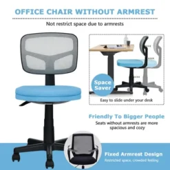 Costway Armless Office Chair Adjustable Swivel Computer Mesh Desk Chair GreenBlueGray 19 Costway Armless Office Chair Adjustable Swivel Computer Mesh Desk Chair GreenBlueGray -WorkHaven Sales Shop GUEST d92896ae 925b 40b3 bac4 5112ca869e39