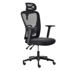 Vinsetto High Back Ergonomic Home Office Chair, Mesh Task Chair With Lumbar Back Support, Reclining Function, Adjustable Headrest, Arms, Black -WorkHaven Sales Shop GUEST d9611117 49c9 4621 9c11 e08249cea623