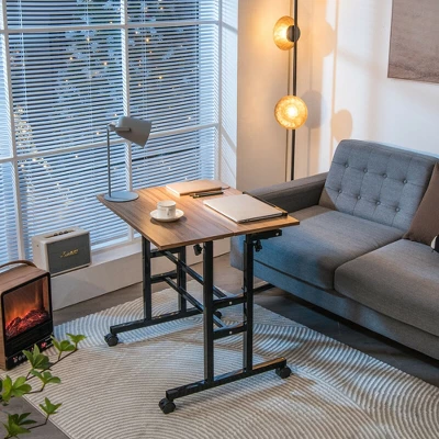 Costway Mobile Stand Up Desk Adjustable Computer Desk Tilting Workstation 2 Costway Mobile Stand Up Desk Adjustable Computer Desk Tilting Workstation - Image 2